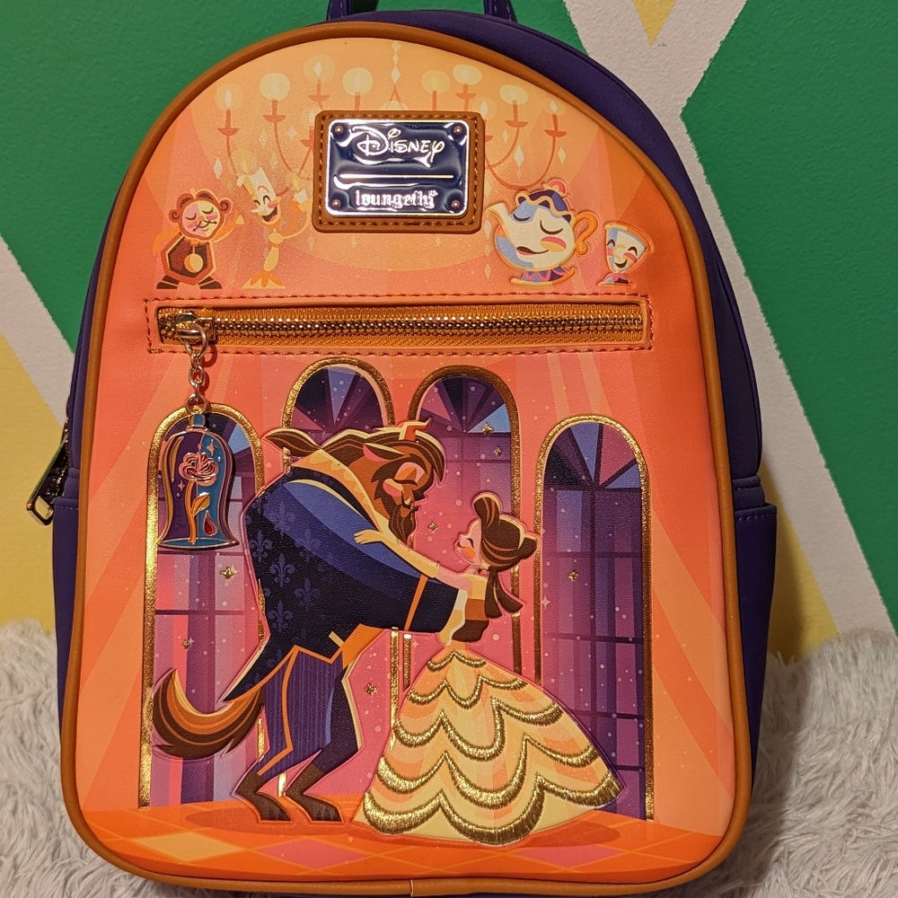 NWT Loungefly Beauty and the Beast small backpack